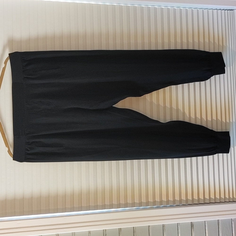 ATM black silk joggers (L)